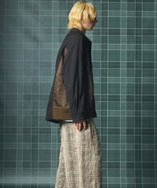 MAISON SPECIAL(メゾンスペシャル)の「《UNISEX》MA-1ドッキングプライムオーバーロングスリーブシャツ/MA-1 Docking Prime-Over Long Sleeve Shirt【MAISON SPECIAL/メゾンスペシャル】(シャツ/ブラウス・メンズ・グレー/ブラック/カーキ・0/2/1)」の8枚目の写真