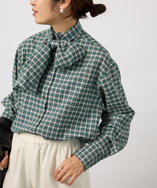 VERMEIL par iena(ヴェルメイユパーイエナ)の「Classic Check ロングシャツ(シャツ/ブラウス・レディース・その他7・FREE)」の9枚目の写真