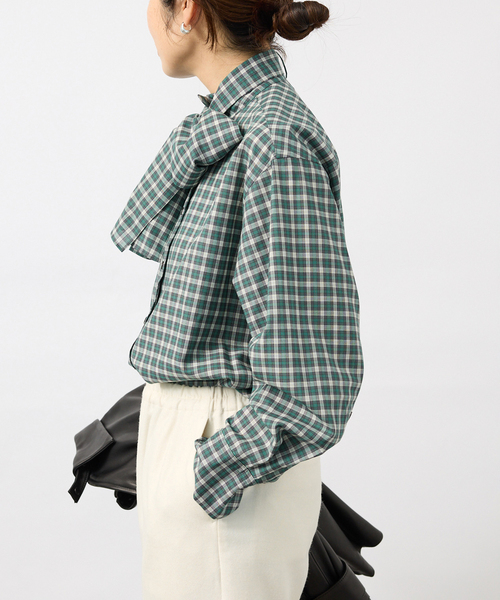 VERMEIL par iena(ヴェルメイユパーイエナ)の「Classic Check ロングシャツ(シャツ/ブラウス・レディース・その他7・FREE)」の10枚目の写真