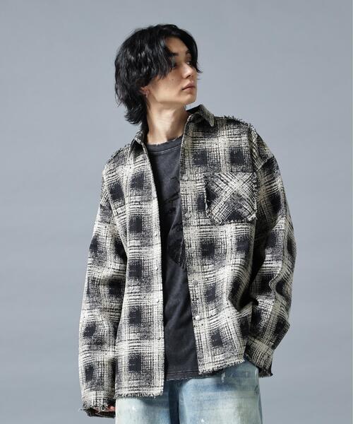 DANKE SCHON（ダンケシェーン）の「DankeSchon/ダンケシェーン/RHINESTONE CUTOFF SHIRTS（シャツ/ブラウス・メンズ・ベージュ/ホワイト・L/M）」の3枚目の写真