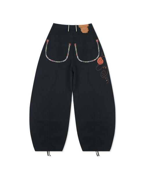 RuNaKi'Hu'（ルナキフ）の「WXP108 デデムシ ストライプ配色 バルーンパンツ (BLACK)（その他パンツ・レディース・その他・1/2/3）」の6枚目の写真