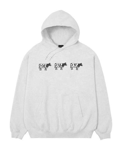 HUF(ハフ)の「MOO HOODIE(パーカー・メンズ・アッシュグレー/ダークグリーン・XXL/L/S/M/XL)」の3枚目の写真