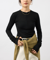 INSCRIRE アンスクリア Wool Fraise Zip up Tee
