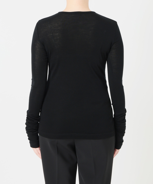 VERMEIL par iena(ヴェルメイユパーイエナ)の「INSCRIRE アンスクリア Wool Fraise Zip up Tee(Tシャツ/カットソー・レディース・ブラック・FREE)」の10枚目の写真