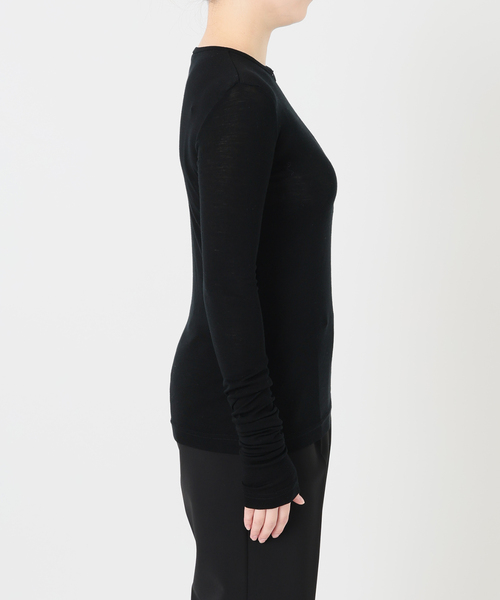 VERMEIL par iena(ヴェルメイユパーイエナ)の「INSCRIRE アンスクリア Wool Fraise Zip up Tee(Tシャツ/カットソー・レディース・ブラック・FREE)」の11枚目の写真