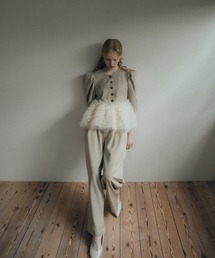 et.UNiVER（エトユニベール）の「Tulle frill dot set up（パンツドレス）」