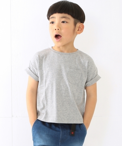 B:MING by BEAMS（ビーミングバイビームス）の「ビーミング by ビームス / ドロップショルダーTシャツ（Tシャツ/カットソー・キッズ・ライトグレー/ネイビー/オフホワイト・110/130/100/120/140/90）」の5枚目の写真