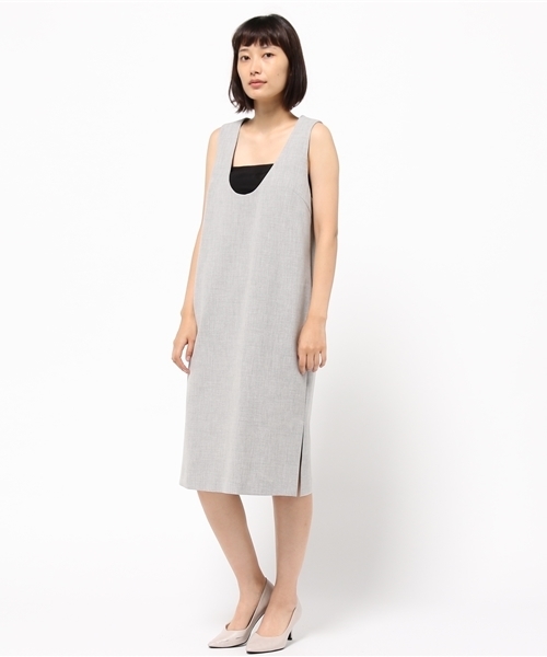 Enfold エンフォルド の ダブルクロスuネックop ワンピース Wear