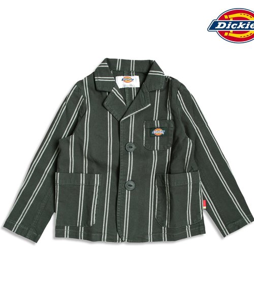F.O.KIDS(エフオーキッズ)の「Dickies ストレッチジャケット(ディッキーズ)(テーラードジャケット・キッズ・ストライプ/キャメル/ブルー・100/95/120/110/80/90/130/140)」の6枚目の写真