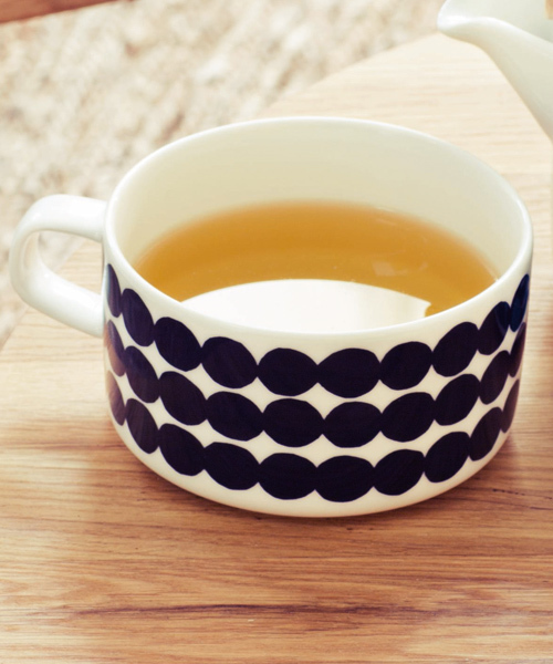 marimekko(マリメッコ)の「Rasymatto /TEA CUP(グラス/マグカップ/タンブラー・レディース・ホワイト×ブラック/グリーン・FREE)」の5枚目の写真