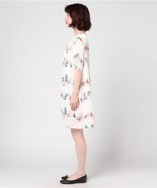 MERLOT（メルロー）の「動物と姫柄ワンピース9756（ワンピース・レディース・ピンク/アイボリー/ブラック・FREE）」の10枚目の写真