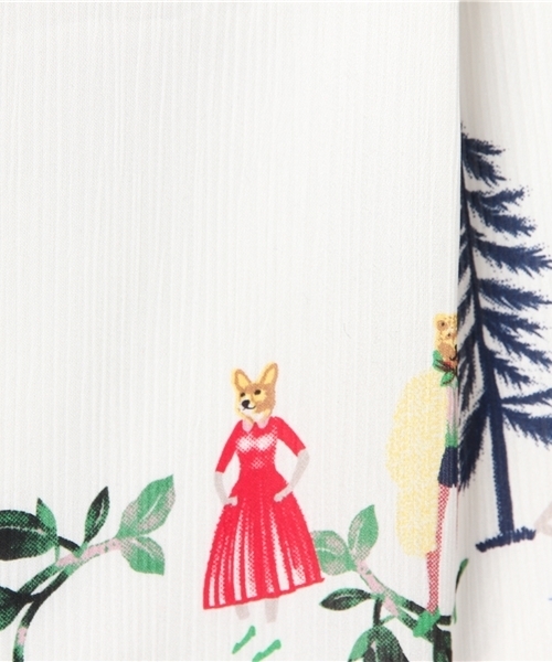 MERLOT（メルロー）の「動物と姫柄ワンピース9756（ワンピース・レディース・ピンク/アイボリー/ブラック・FREE）」の6枚目の写真