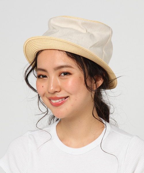 Ne-net（ネネット）の「ぺちゃんこHAT（ハット・レディース・ベージュ/ダークブラウン/ライトグリーン・フリー）」の2枚目の写真