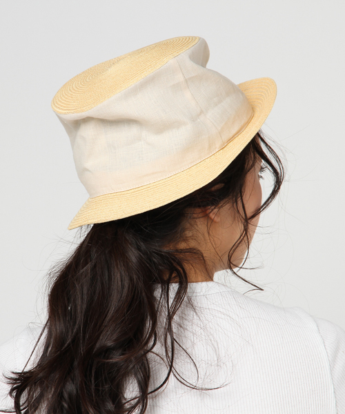 Ne-net（ネネット）の「ぺちゃんこHAT（ハット・レディース・ベージュ/ダークブラウン/ライトグリーン・フリー）」の5枚目の写真