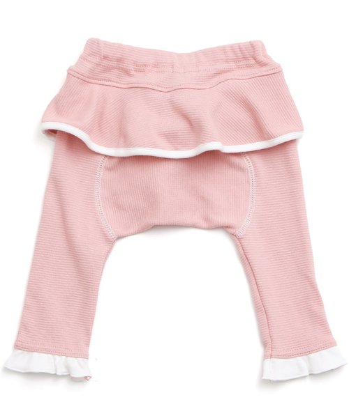 apres les cours（アプレレクール）の「ベビーフリルモンキーパンツ 7分丈（その他パンツ・キッズ・ブラック/ピンク・80/70）」の4枚目の写真