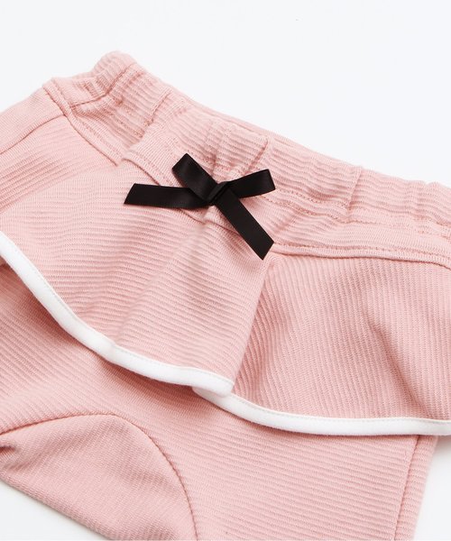 apres les cours（アプレレクール）の「ベビーフリルモンキーパンツ 7分丈（その他パンツ・キッズ・ブラック/ピンク・80/70）」の5枚目の写真