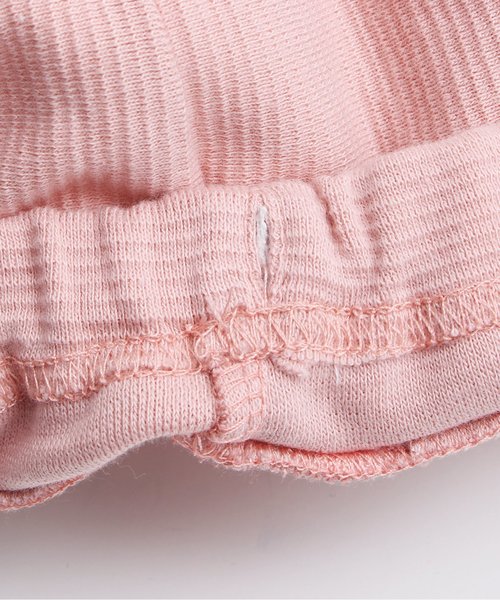 apres les cours（アプレレクール）の「ベビーフリルモンキーパンツ 7分丈（その他パンツ・キッズ・ブラック/ピンク・80/70）」の10枚目の写真