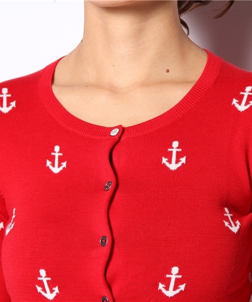 TOMMY HILFIGER(トミーヒルフィガー)の「TEAYS INTARSIA CARDIGAN(カーディガン/ボレロ・レディース・ネイビー/レッド・SMALL/MEDIUM/LARGE)」の8枚目の写真