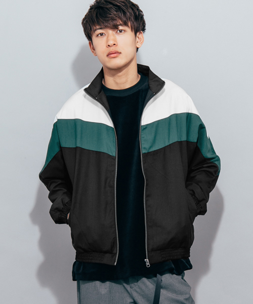 SENSE OF PLACE by URBAN RESEARCH（センスオブプレイスバイアーバンリサーチ）の「トラックジャケット（その他アウター・メンズ・ベージュ/グリーン・LARGE/MEDIUM）」の2枚目の写真