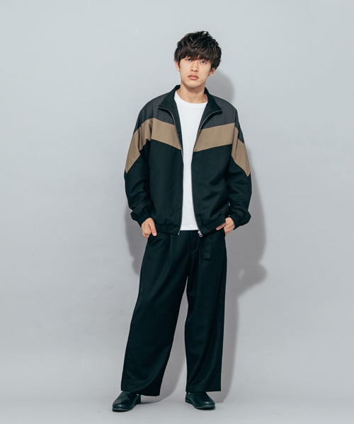 SENSE OF PLACE by URBAN RESEARCH（センスオブプレイスバイアーバンリサーチ）の「トラックジャケット（その他アウター・メンズ・ベージュ/グリーン・LARGE/MEDIUM）」の4枚目の写真