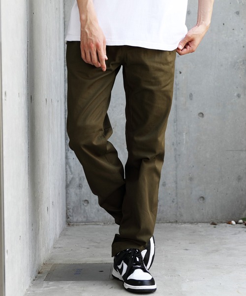 ８(eight)（エイト）の「カラーストレートチノパン（チノパンツ・メンズ・ネイビー/ベージュ/カーキ/ブラック/ホワイト/キャメル/グレー/ブラウン/ダークグリーン・MEDIUM/X-LARGE/LARGE/SMALL/XX-LARGE）」の7枚目の写真