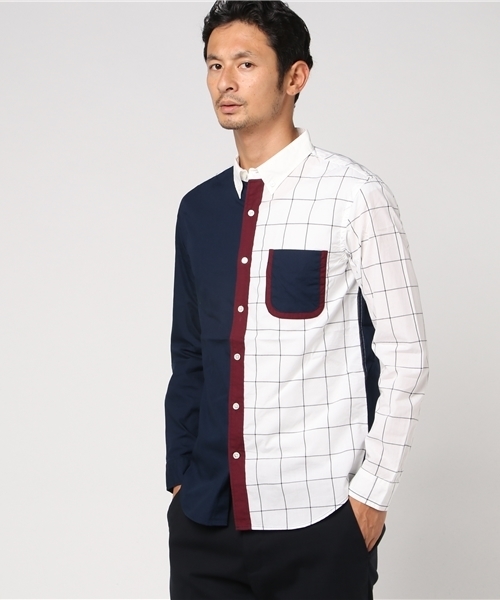 SHIPS JET BLUE(シップスジェットブルー)の「SHIPS JET BLUE: パネル 切り替えシャツ(シャツ/ブラウス・メンズ・ホワイト/ネイビー/ブラック・SMALL/LARGE/MEDIUM/X-LARGE)」の6枚目の写真