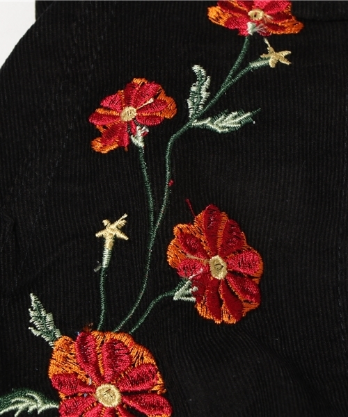 MERLOT（メルロー）の「コーデュロイ調フラワー刺繍スカート1201（スカート・レディース・ブラック/ネイビー/キャメル/ワイン・FREE）」の10枚目の写真