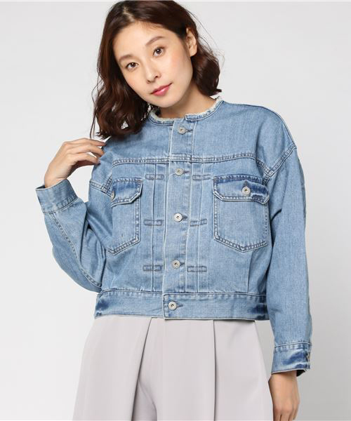 Ottilie デニムジャケット 美品 ottilie＊スナップボタンボンディング 