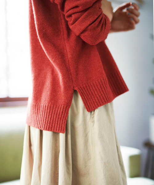 Sunny clouds（サニークラウズ）の「サニークラウズ　照れ屋さんセーター＜レディース＞（ニット/セーター・レディース・レッド・MEDIUM/LARGE/X-LARGE）」の4枚目の写真