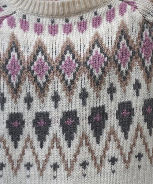 Another Edition（アナザーエディション）の「ノルディックJQ　PO（ニット/セーター・レディース・オフホワイト/ライトグレー・FREE）」の19枚目の写真