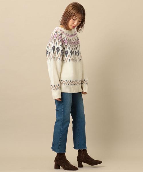 Another Edition（アナザーエディション）の「ノルディックJQ　PO（ニット/セーター・レディース・オフホワイト/ライトグレー・FREE）」の13枚目の写真