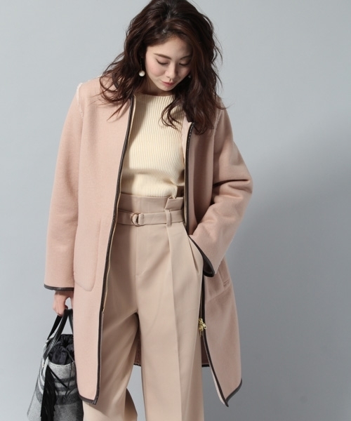 Andemiu(アンデミュウ)の「リバーシブルボアコート776466(ダウンジャケット/コート・レディース・ピンク/アイボリー/ライトグレー・SMALL/MEDIUM)」の8枚目の写真