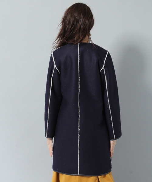 Andemiu(アンデミュウ)の「リバーシブルボアコート776466(ダウンジャケット/コート・レディース・ピンク/アイボリー/ライトグレー・SMALL/MEDIUM)」の19枚目の写真