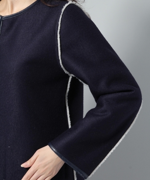 Andemiu(アンデミュウ)の「リバーシブルボアコート776466(ダウンジャケット/コート・レディース・ピンク/アイボリー/ライトグレー・SMALL/MEDIUM)」の20枚目の写真