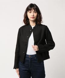 Scye サイ リネンワークジャケット リネン100％ 黒 38 Scye（サイ）の「【Scye】リネン ワークジャケット WOMEN