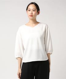 22 OCTOBRE | シルク調ツイルブラウス(シャツ/ブラウス)