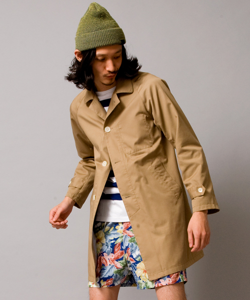 BEAUTY&YOUTH UNITED ARROWS（ビューティーアンドユースユナイテッドアローズ）の「by ∴ TC/ツイル ステンカラーコート◆（ステンカラーコート・メンズ・ベージュ/ネイビー/レッド・SMALL/MEDIUM/LARGE/X-LARGE）」の4枚目の写真