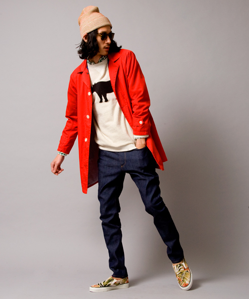 BEAUTY&YOUTH UNITED ARROWS（ビューティーアンドユースユナイテッドアローズ）の「by ∴ TC/ツイル ステンカラーコート◆（ステンカラーコート・メンズ・ベージュ/ネイビー/レッド・SMALL/MEDIUM/LARGE/X-LARGE）」の9枚目の写真