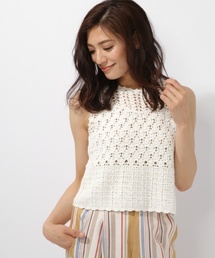 laboratory work | カギ針ノースリプルオーバー(ニット/セーター)