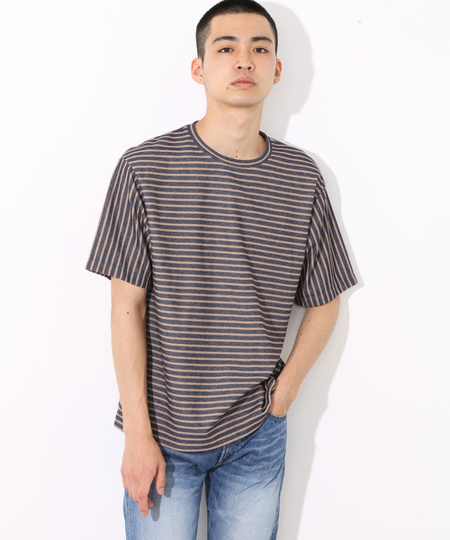 ADAM ET ROPE'(アダムエロペ)の「フロートインレイボーダーTシャツ(Tシャツ/カットソー・メンズ・ブラック/グレー/ネイビー・M/L)」の3枚目の写真
