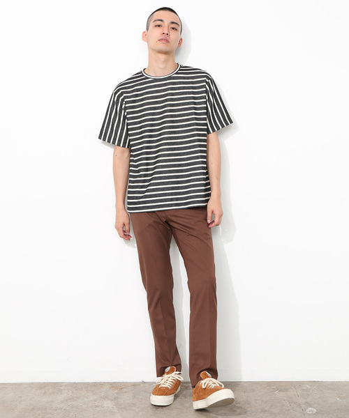 ADAM ET ROPE'(アダムエロペ)の「フロートインレイボーダーTシャツ(Tシャツ/カットソー・メンズ・ブラック/グレー/ネイビー・M/L)」の5枚目の写真