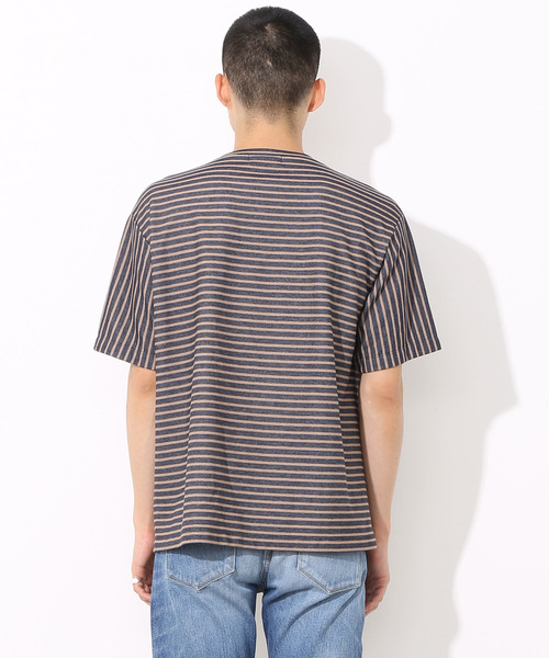 ADAM ET ROPE'(アダムエロペ)の「フロートインレイボーダーTシャツ(Tシャツ/カットソー・メンズ・ブラック/グレー/ネイビー・M/L)」の8枚目の写真