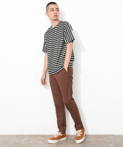 ADAM ET ROPE'(アダムエロペ)の「フロートインレイボーダーTシャツ(Tシャツ/カットソー・メンズ・ブラック/グレー/ネイビー・M/L)」の14枚目の写真