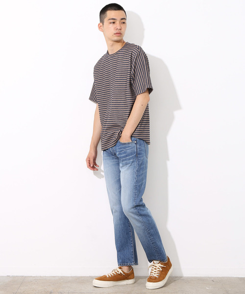 ADAM ET ROPE'(アダムエロペ)の「フロートインレイボーダーTシャツ(Tシャツ/カットソー・メンズ・ブラック/グレー/ネイビー・M/L)」の16枚目の写真
