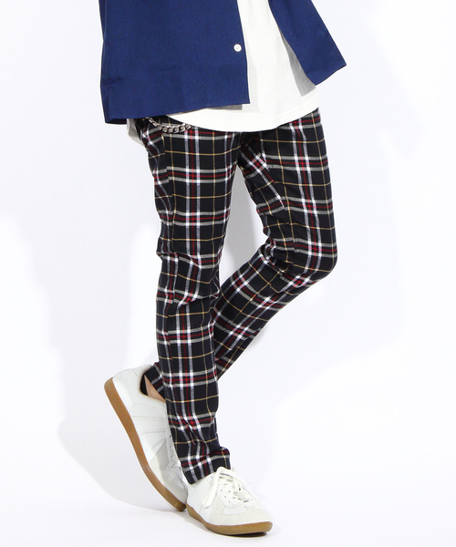 ８(eight)（エイト）の「チェック スキニーパンツ チノパン（チノパンツ・メンズ・ネイビー/ブラウン/グレー/グリーン・MEDIUM/LARGE）」の4枚目の写真