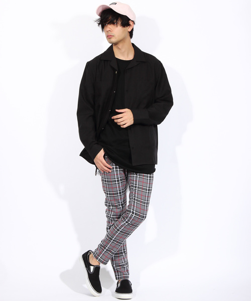 ８(eight)（エイト）の「チェック スキニーパンツ チノパン（チノパンツ・メンズ・ネイビー/ブラウン/グレー/グリーン・MEDIUM/LARGE）」の9枚目の写真