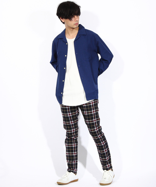 ８(eight)（エイト）の「チェック スキニーパンツ チノパン（チノパンツ・メンズ・ネイビー/ブラウン/グレー/グリーン・MEDIUM/LARGE）」の22枚目の写真