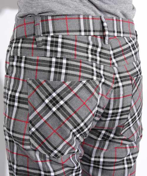 ８(eight)（エイト）の「チェック スキニーパンツ チノパン（チノパンツ・メンズ・ネイビー/ブラウン/グレー/グリーン・MEDIUM/LARGE）」の15枚目の写真