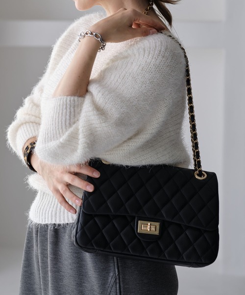 NOVE-17】キルティングチェーンバッグL（ショルダーバッグ）｜ZAKKA