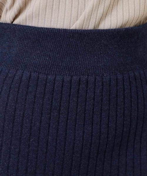 Girly Doll（ガーリードール）の「ハイウエスト スリット リブ ニットスカート（スカート・レディース・ライトグレー/ブラック/ネイビー/カーキ/キャメル/ダークグレー/ボルドー/ブラウン・M/L）」の18枚目の写真